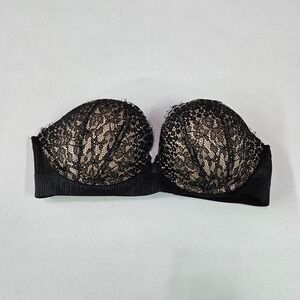 Victoria Secret Women Bra 32C Black Lace Multi Way Very Sexy NO STRAPS